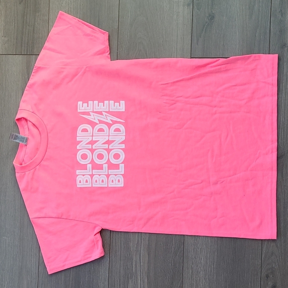 BLONDIE NEON PINK TEE 80s - Picture 2 of 4